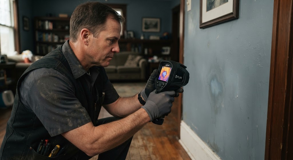 water leak detection Montclair NJ acoustic testing behind interior plaster